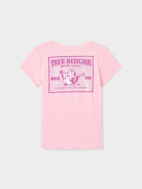 Girls True Religion Crystal Pink Short Sleeve Graphic Tee